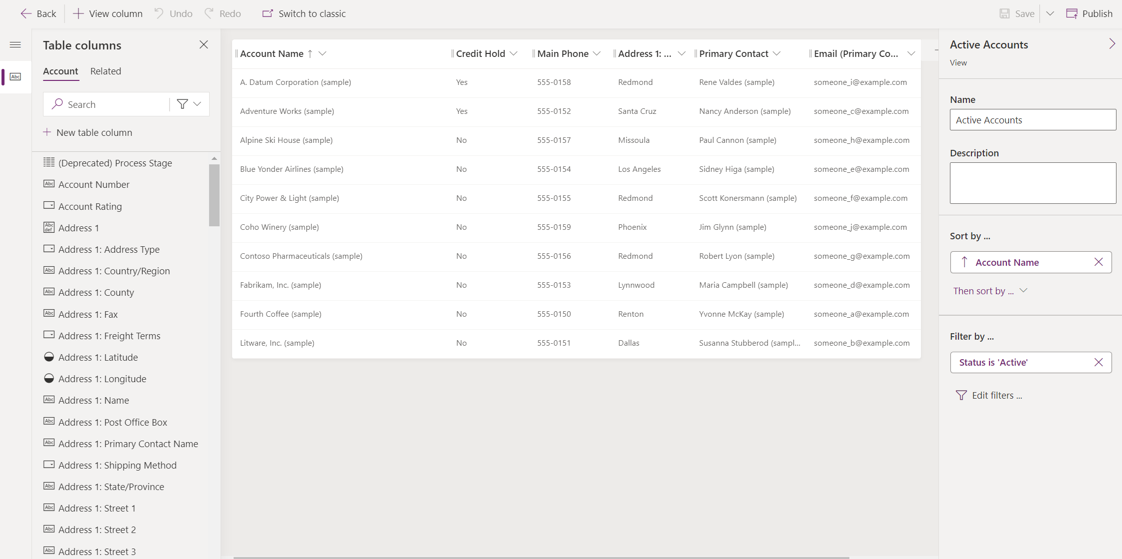 Configurar vistas en aplicaciones basadas en modelo