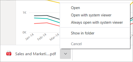 Recorte de pantalla en el que se muestran las opciones de PDF en la esquina izquierda del explorador Chrome.