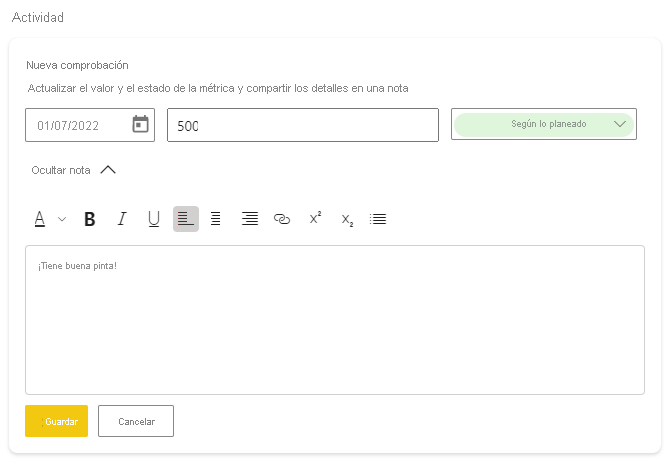 Screenshot of Manual check-in, set date, value, status, and note.