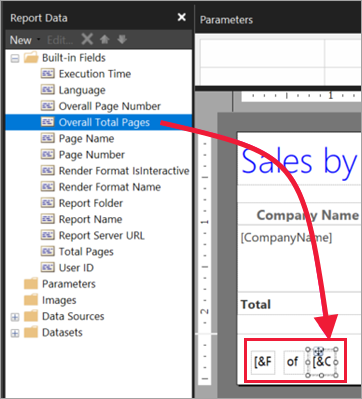 Screenshot showing Drag page numbers.