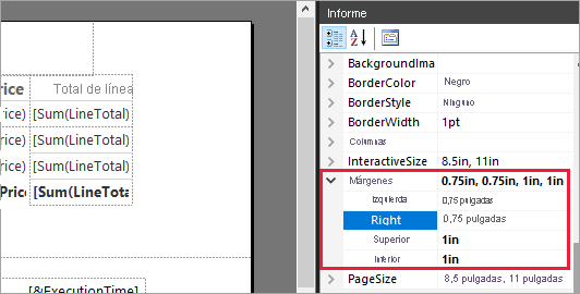 Screenshot showing Set page margins.