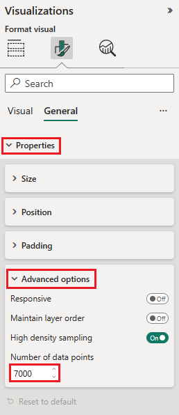 Screenshot that shows how to change the number of data points for the bubble chart.