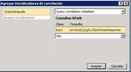 Cuadro de diálogo CorrelationInitializer