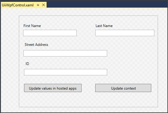 Controls layout in the XAML designer