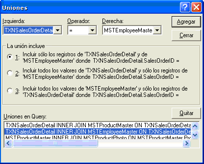 DSV permite combinaciones entre orígenes de datos separados