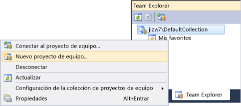 Crear un proyecto de equipo