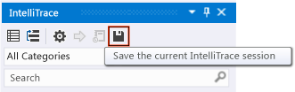Guardar IntelliTrace manualmente en Visual Studio