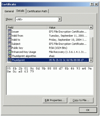 Figure 24: Certificate details