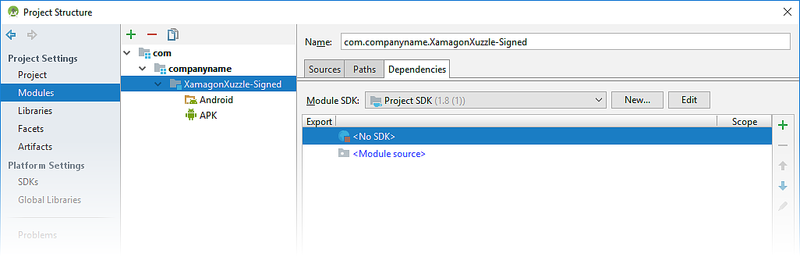 Navegar hasta la configuración del SDK