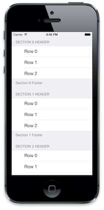 UITableView SeparatorInset de ejemplo