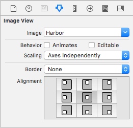 Selección de un conjunto de imágenes en Interface Builder de Xcode