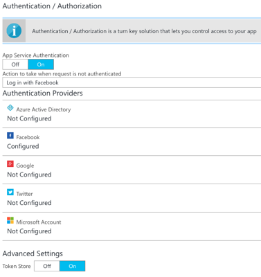 Configuración de autenticación de aplicaciones web de App Service