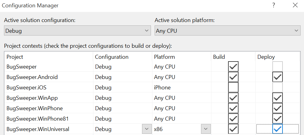 Configuration Manager Window