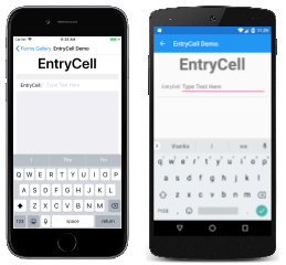 Ejemplo de EntryCell