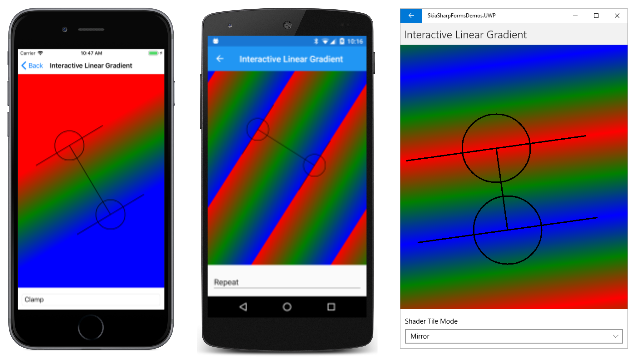 Degradado lineal interactivo