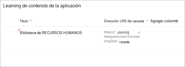 Página repositorio de contenido de aprendizaje en SharePoint que muestra la información actualizada.