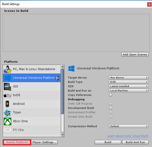 Configuración de las opciones de compilación 