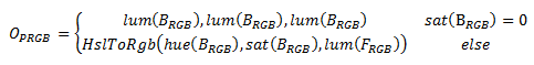 Fórmula matemática para un efecto de combinación de luminosidad.