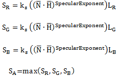 ecuaciones para calcular los valores de píxeles finales. 