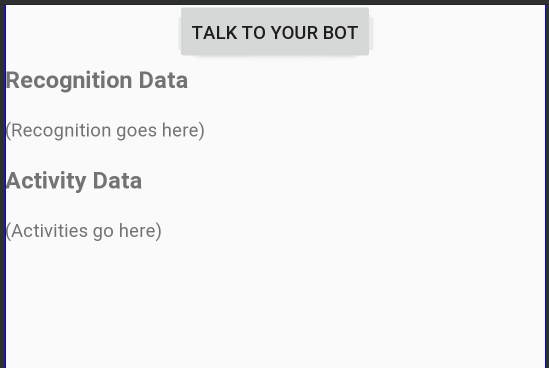 Capture d’écran de l’aspect que doit avoir votre communication avec l’interface utilisateur de votre bot.