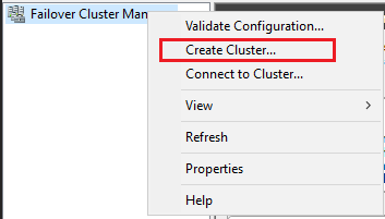 Créer un cluster