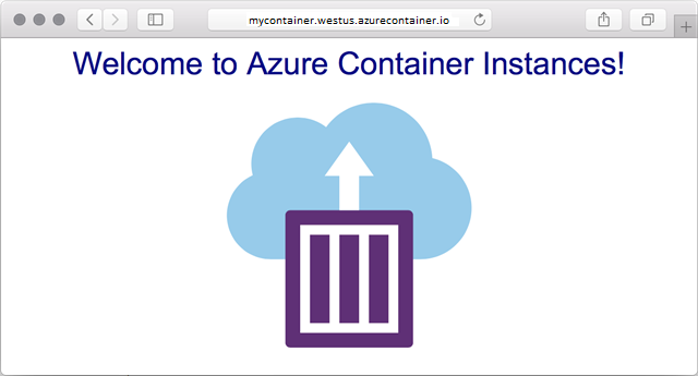 L’application déployée à l’aide d’Azure Container Instances est affichée dans le navigateur