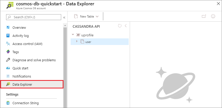 Afficher les données dans l’Explorateur de données – Azure Cosmos DB