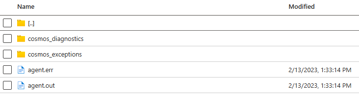 Capture d’écran du conteneur et des objets blob dans un compte de stockage.