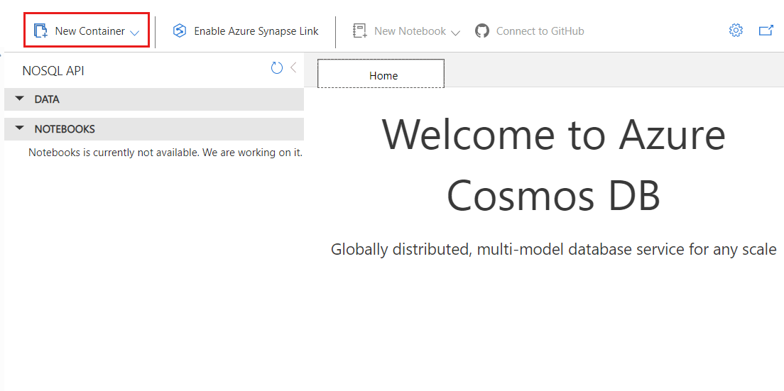 Capture d’écran de l’option Nouvelle requête SQL dans la barre de commandes Data Explorer