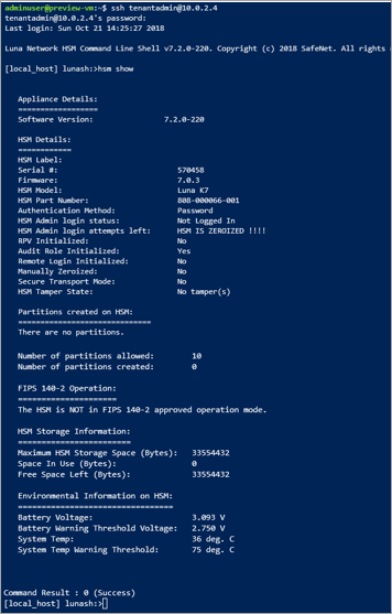 Capture d’écran qui montre la sortie dans la fenêtre PowerShell.