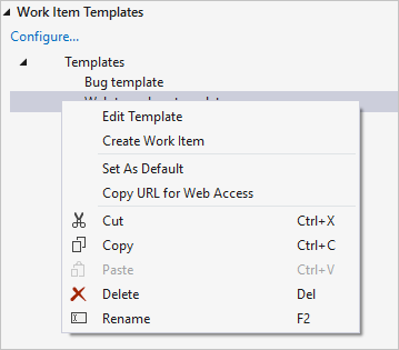 Capture d’écran illustrant « Ouvrez le menu contextuel et choisissez l’option souhaitée ».