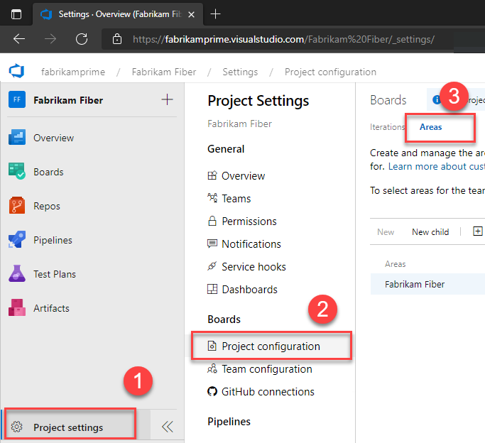 Paramètres du projet>Travail>Configuration du projet