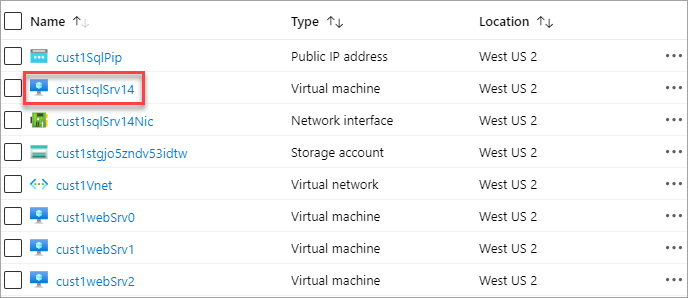 Groupe de ressources déployé sur Azure.