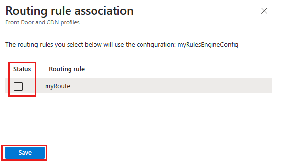 Association de règle de routage