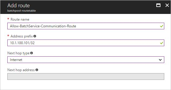 Image d’une configuration d’itinéraire défini par l’utilisateur