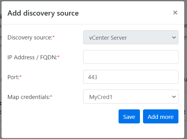 Capture d’écran qui autorise l’ajout de plus de détails sur vCenter Server.