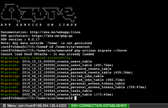 Capture d’écran montrant les commandes à exécuter dans l’interpréteur de commandes SSH et ce qu’elles font.