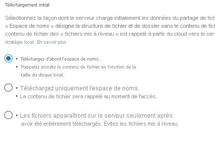 Image décrivant les options de l’Assistant Création d’un point de terminaison de serveur sur le Portail Azure.