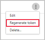 SIEM - regenerate token.