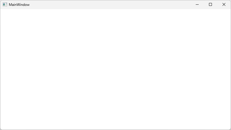 Une application WPF vide