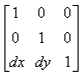 Translate Matrix 100010dxdy1