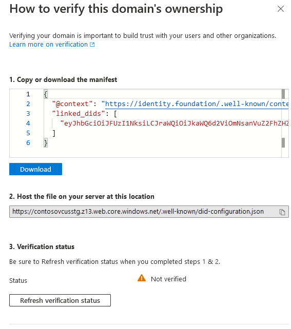 Capture d’écran montrant le téléchargement de la configuration reconnue.