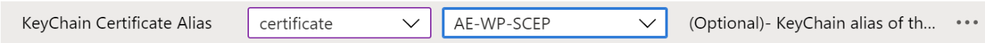 Modifier l’alias de certificat client Trousseau dans une stratégie de configuration d’application VPN dans Microsoft Intune à l’aide du Concepteur de configuration - exemple.