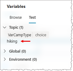 Fenêtre d’observation des variables.