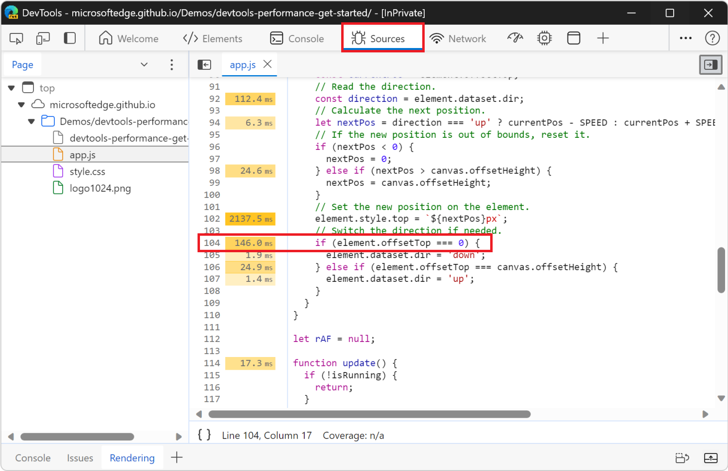 Ligne de code à l’origine de la disposition forcée