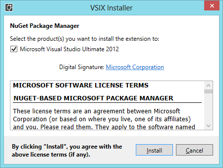 Programme d’installation d’extension Visual Studio