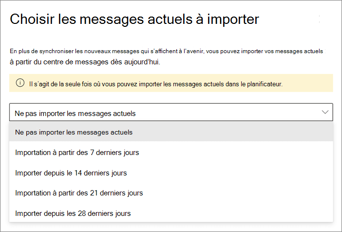 Importer des messages.