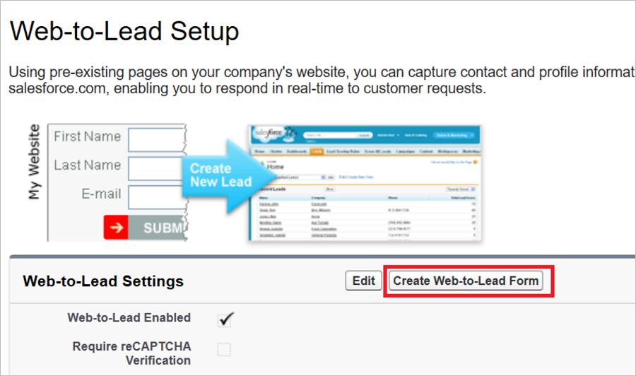 Salesforce – configuration de Web-to-Lead