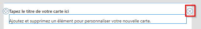 Capture d’écran de l’étiquette du texte de l’espace réservé à supprimer dans une nouvelle carte du concepteur de cartes.