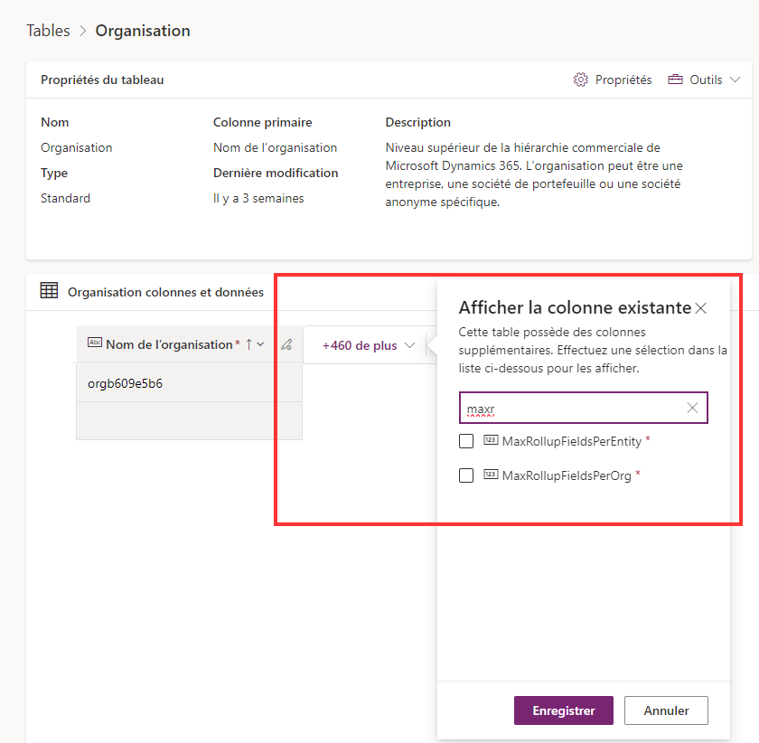 Sélectionnez le nombre maximal de colonnes cumulatives pour augmenter les valeurs